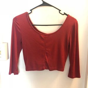 Red Crop top